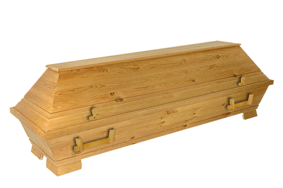 Sarg für den Friedhof Westhausen in Frankfurt