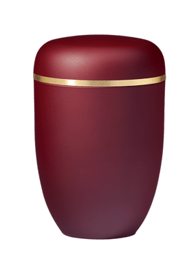 Rote Urne für den Friedhof Westhausen in Frankfurt